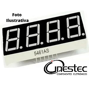 DISPLAY 4 DIGITOS CATODO COMUM 7 SEG. VERMELHO 5641AS - 0,56"
