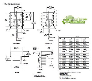 DISPLAY ANODO COMUM 7 SEG. AMARELO 20MM (28 X 20MM) HDSP-4201