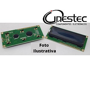DISPLAY LCD 16 x 2 COM BLACK LIGHT AZUL - ESCRITA BRANCO