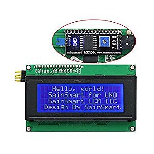 DISPLAY LCD 20 X 4 COM I2C  BACKLIGHT AZUL ESCRITA BRANCO