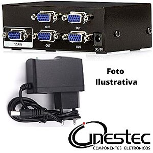 DISTRIBUIDOR (SPLITER) VGA 1x4 SAIDAS AMPLIFICADO VGA-2004