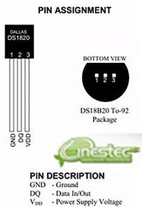 DS18B20 - SENSOR DE TEMPERATURA  TO-92
