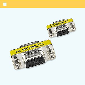 EMENDA  ADAPTADOR DB15HD VGA FEMEA X FEMEA