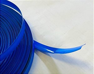 ESPAGUETE TERMORETRATIL PVC 12mm (7,5mm) ESPALMADO AZUL o metro