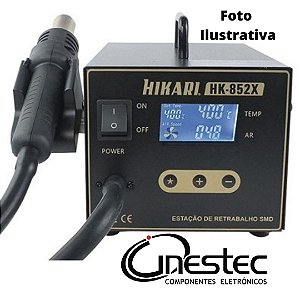 ESTACAO RETRABALHO SOLDA DIGITAL HK-852 X - 220V