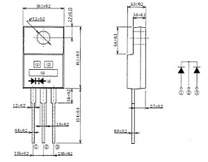 FCHS30A08 OU EN2308 - RETIFICADOR CATODO COMUM 30A / 80V - TO-22