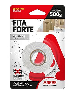 FITA FORTE DUPLA FACE AREAS UMIDAS BANHEIRO 24MM X 1,5M