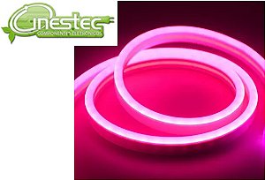 FITA LED NEON FLEXIVEL 2835 - IP65 - ROSA - ROLO 5m