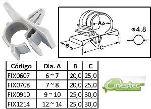 FIXADOR AJUSTAVEL COM PINO - PTS-0607