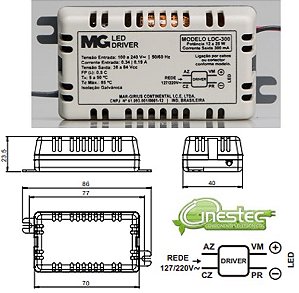 FONTE / DRIVE PARA LED - CORRENTE CONSTANTE - 12 A 25W