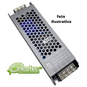 FONTE CHAVEADA METALICA - SLIM SAIDA 48V x 5A - 250W