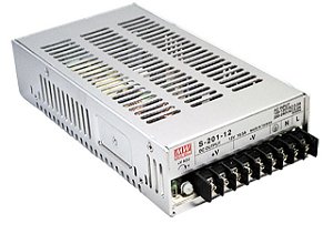 FONTE CHAVEADA METALICA DUPLA SAIDA  12V X 16,5A - 200W