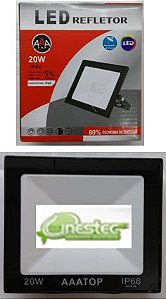 HOLOFOTE / REFLETOR LED 20W - BRANCO ALTO BRILHO