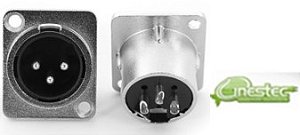 JACK CANON MACHO MET. PAINEL - BASE QUADRADA - METALICA - XH-2