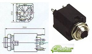JACK J10 ST ABERTO COM CAPA PLASTICA E ROSCA 3T - LS2042