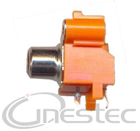 JACK RCA PARA/ PCI 90 graus LARANJA