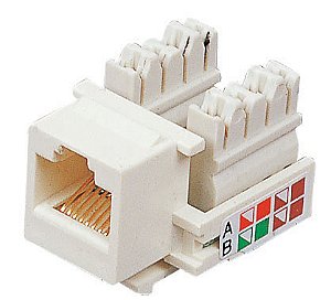 KEYSTONE JACK IDC RJ45 8P8C BRANCO - CAT5E