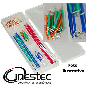 KIT COM 140 JUMPERS RIGIDOS - "U" PARA PROTOBOARD