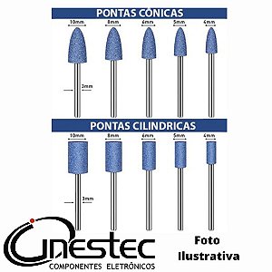 KIT DE MINI PONTAS / BROCAS / REBOLOS PARA FURADEIRAS - TZKF10 - 10 PEÇAS