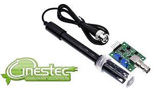 KIT MODULO ARDUINO SENSOR DE PH4502C COM ELETRODO SONDA BNC