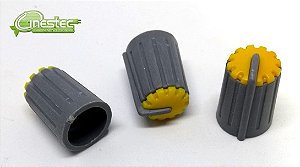 KNOB ROTATIVO  KA-481A  AMARELO/CINZA