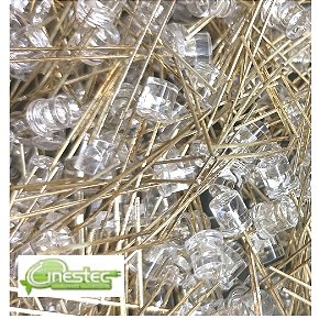 LED TRANSPARENTE AZUL 5mm TOPO PLANO / CILINDRICO