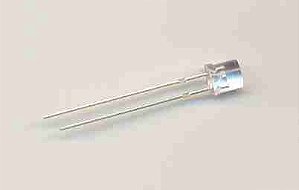 LED TRANSPARENTE BRANCO 5mm TOPO PLANO / CILINDRICO