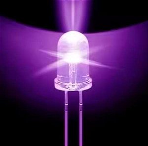 LED TRANSPARENTE ROXO / NEON 5mm (3,3V - 2000 mlcd)