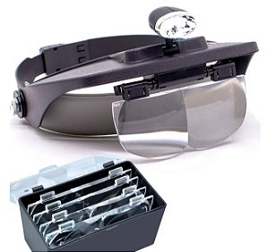 LUPA DE CABECA SLC-1009 COM LED SOLVER