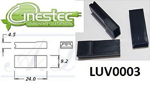 LUVA CAPA DE TERMINAIS FASTON FEMEA 6,3 mm PRETO CADA 5 PECAS