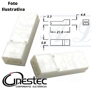 LUVA CAPA DE TERMINAIS FASTON FEMEA 6,3mm - BRANCO CADA 5 PECAS