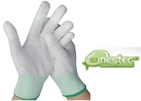 LUVA DISSIPATIVA PALMA PU - TAM. G - PAR - BRANCO