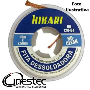 MALHA / FITA DESSOLDADORA 2,5mm x 1,5m COM FLUXO HK-120-04