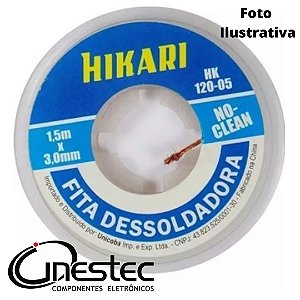 MALHA / FITA DESSOLDADORA 3,0mm x 1,5m COM FLUXO HK-120-05