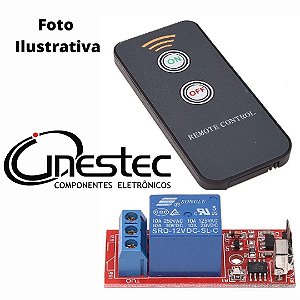 MODULO CONTROLE REMOTO COM RECEPTOR 1 RELE - 12V