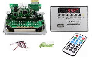 MODULO DECODIFICADOR USB SD MP3-FM  CONTROLE REMOTO