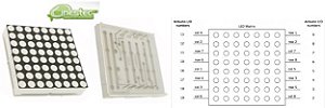 MODULO MATRIZ DE LEDS 8X8  CATODO  VERMELHO