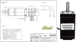 MOTOR DE PASSO NEMA11  28HS1403-12-130