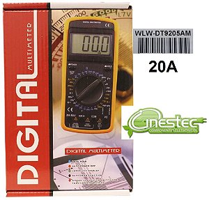 MULTIMETRO DIGITAL  DT9205A 20A VISOR LCD AVISO SONORO