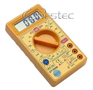 MULTIMETRO DIGITAL 2M HFE  DT830B AMARELO