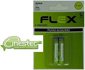 PILHA AAA ALCALINA  FLEX  ALCALINA  COM 2 PECAS  FX 4AK2