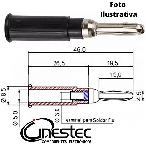 PINO BANANA 4mm PB21 - PRETO