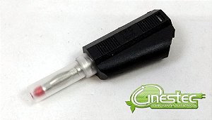 PINO BANANA DE SEGURANCA 4mm PRETO PB983D COM DERIVACAO