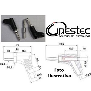 PINO BANANA DERIVACAO 2mm MODELO D229 - PRETO