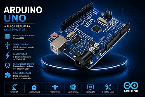 PLACA ARDUINO UNO REV3 R3 SMD COM ATMEGA328P AU