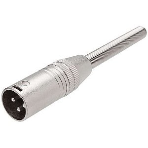 PLUG CANON/XLR MACHO COM MOLA PROFISSIONAL 3 VIAS