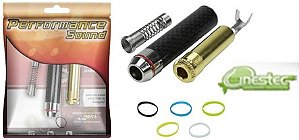 PLUG FEMEA P10M FASHION METALICO GOLD