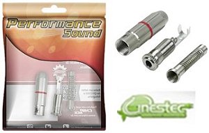 PLUG FEMEA P2M MECH METALICO GOLD - COM MOLA 6MM