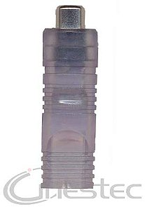 PLUG FEMEA RCA CRISTAL TRANSPARENTE NIQ. 6MM