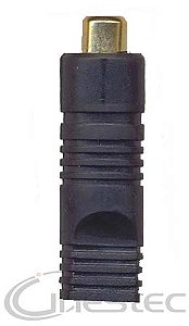 PLUG FEMEA RCA PVC PRETO GOLD 4MM - 134